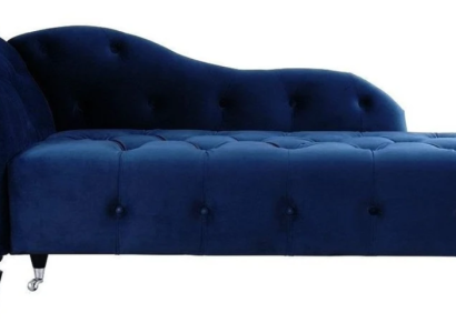 Elegant Chesterfield lounger with buttons velvet chaise lounge chaise longue